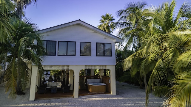 exterior space featuring a carport