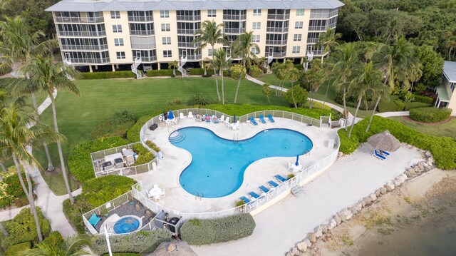 view of pool with a patio area