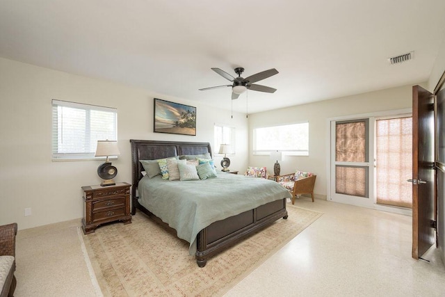 bedroom with ceiling fan