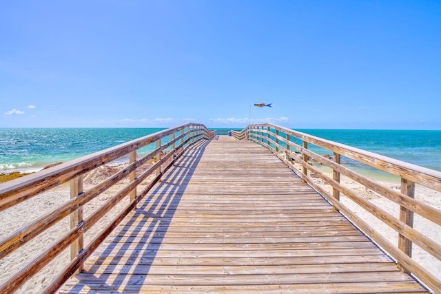 201 E Ocean Dr Unit 110, Key Colony, FL 33051 - dock area featuring a water view