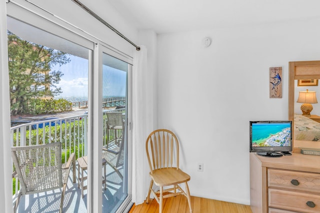 201 E Ocean Dr Unit 110, Key Colony, FL 33051 - sitting room with light wood-type flooring