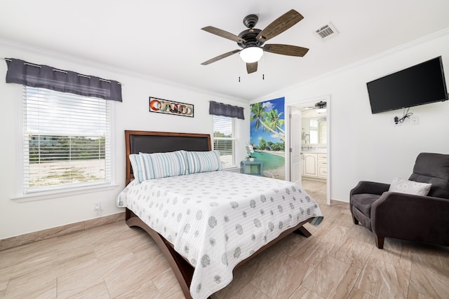 7 125th St, Gulf, Marathon, FL 33050 - bedroom with crown molding and ceiling fan