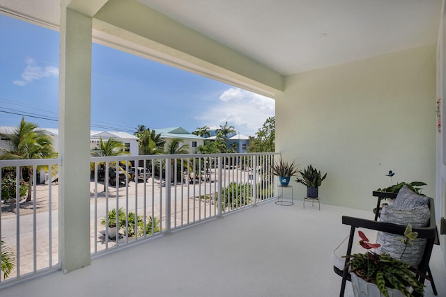 balcony with a residential view