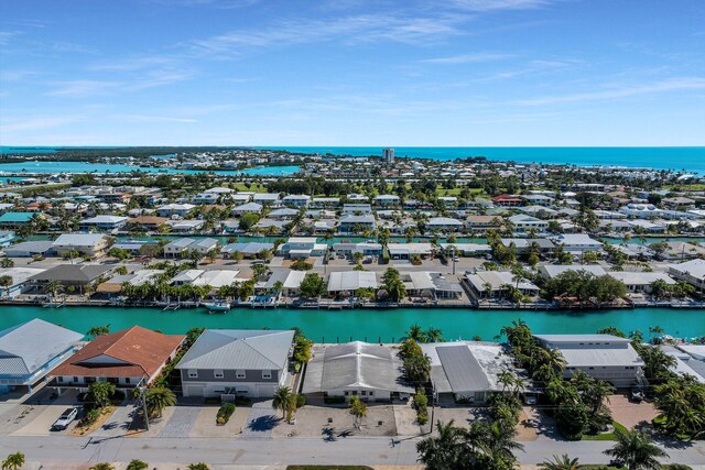 460470 11th St, Key Colony, FL 33051 - drone / aerial view featuring a water view