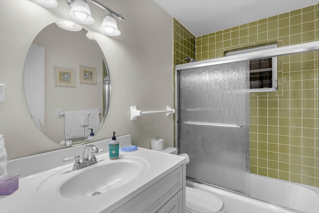 460470 11th St, Key Colony, FL 33051 - full bath with toilet, shower / bath combination with glass door, and vanity