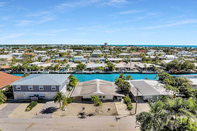 460470 11th St, Key Colony, FL 33051 - birds eye view of property with a water view and a residential view