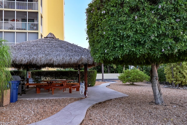 view of home's community with a patio area and a gazebo