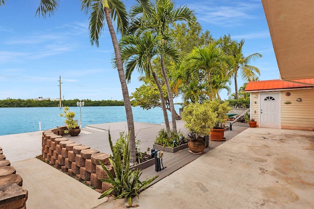 view of water feature