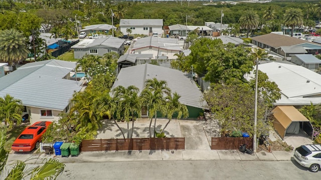 aerial view with a residential view
