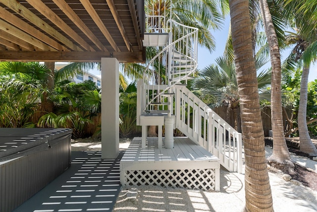 460 Barry Ave, Little Torch, FL 33042 - view of patio / terrace featuring stairway and a deck
