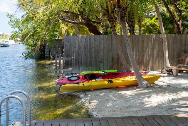 460 Barry Ave, Little Torch, FL 33042 - view of yard with a water view and a dock