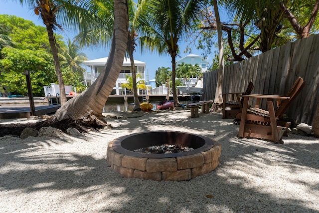 460 Barry Ave, Little Torch, FL 33042 - view of patio with a fire pit