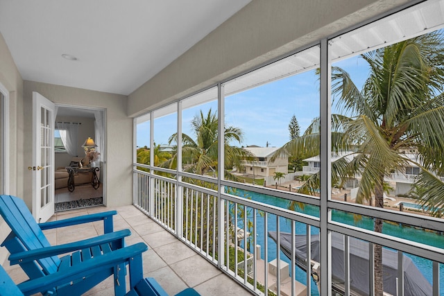 view of sunroom / solarium