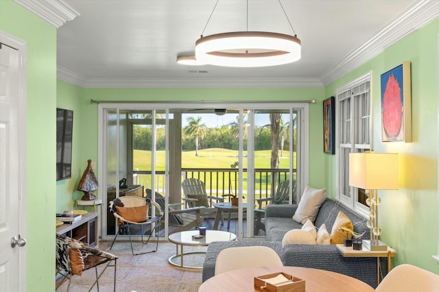 sunroom / solarium featuring visible vents