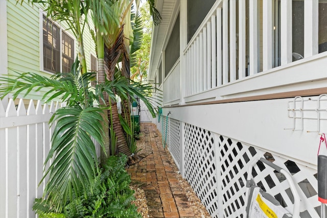 exterior space featuring fence