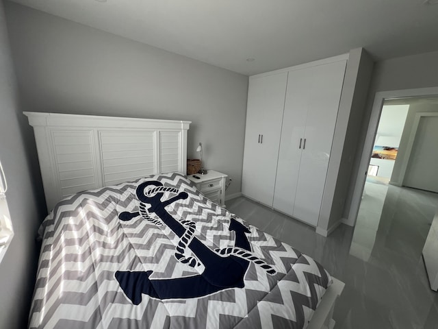 bedroom featuring a closet