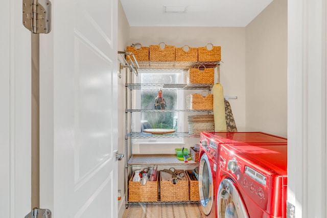 laundry room featuring washer and dryer