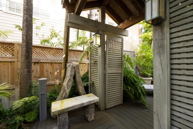 view of patio / terrace with fence