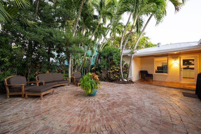 view of patio / terrace with an outdoor hangout area