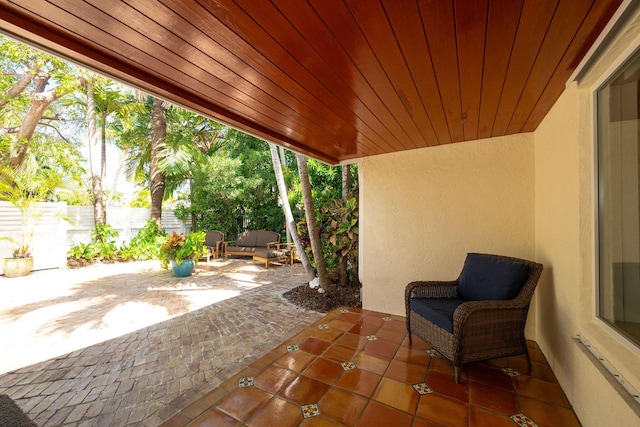 view of patio with fence