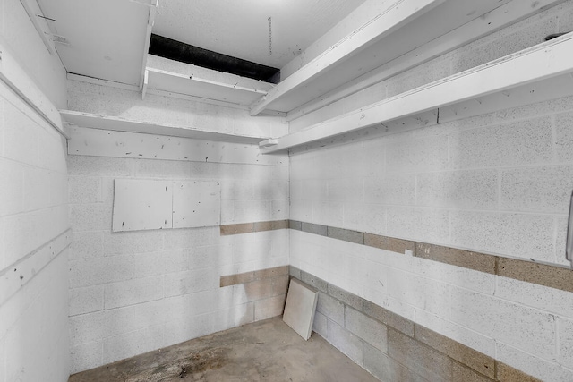 interior space with concrete flooring