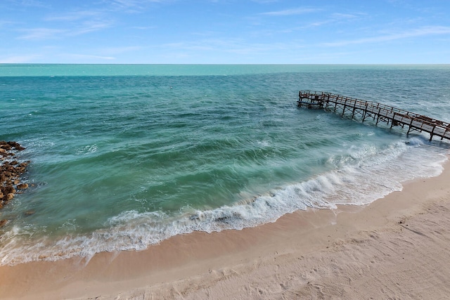 property view of water with a view of the beach
