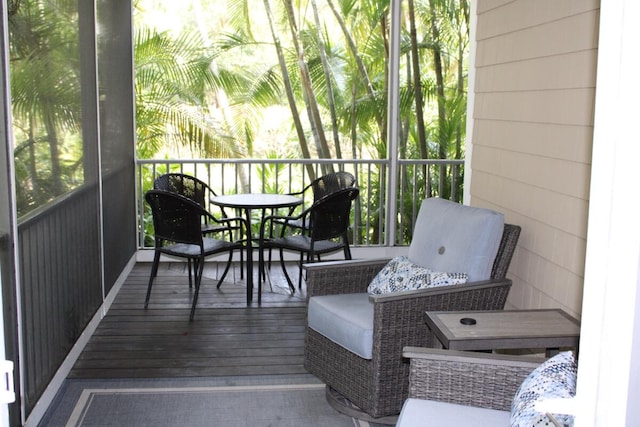 view of sunroom