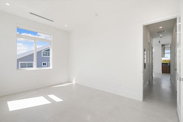 view of spare room
