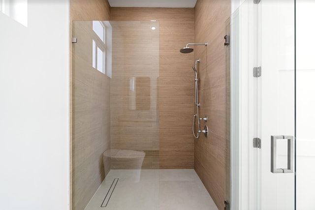 bathroom featuring an enclosed shower