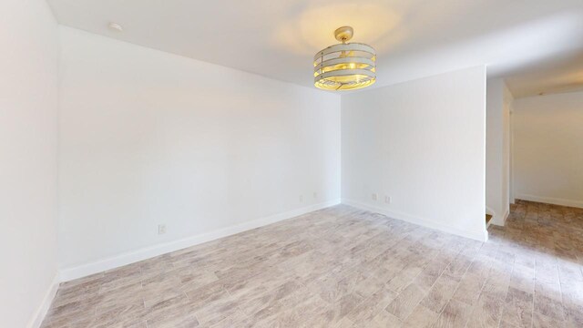 empty room featuring light hardwood / wood-style flooring