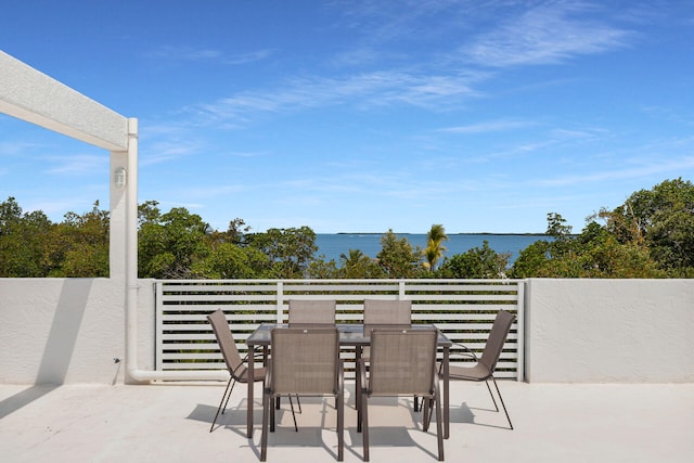 21 Lakeview Dr, Key Largo, FL 33037 - view of patio with a water view and outdoor dining area