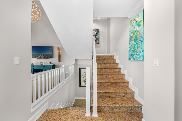 108 N Bounty Ln, Key Largo, FL 33037 - stairway featuring baseboards