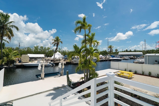 415 Big Pine Rd, Key Largo, FL 33037 - water view featuring a boat dock