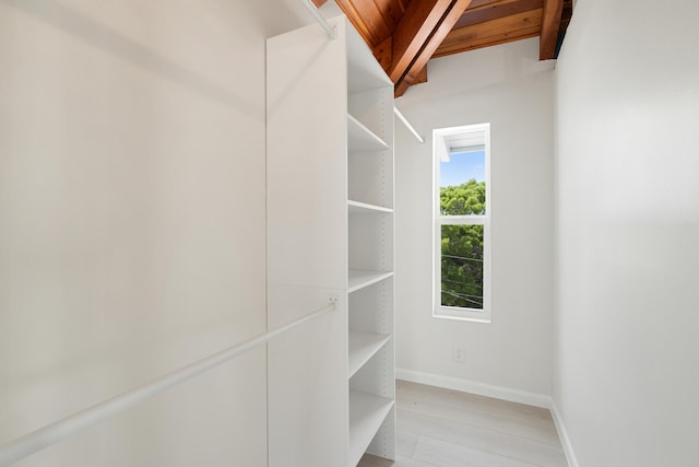 415 Big Pine Rd, Key Largo, FL 33037 - walk in closet featuring beamed ceiling