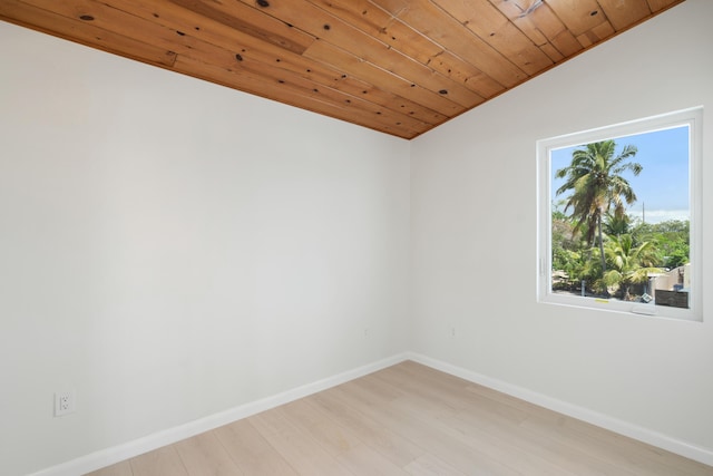 415 Big Pine Rd, Key Largo, FL 33037 - empty room featuring light wood-type flooring, wood ceiling, and lofted ceiling