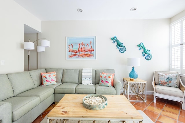 115 Front St Unit 102, Key West, FL 33040 - living room with tile patterned floors and recessed lighting