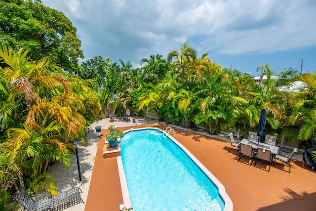 view of pool featuring a patio area