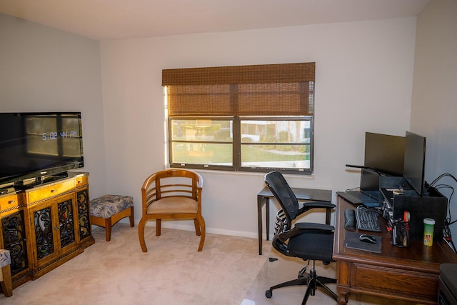 view of carpeted office