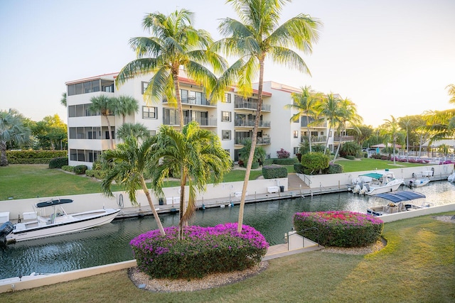 view of property featuring a water view