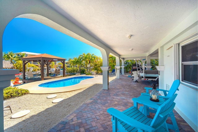 view of patio with a gazebo