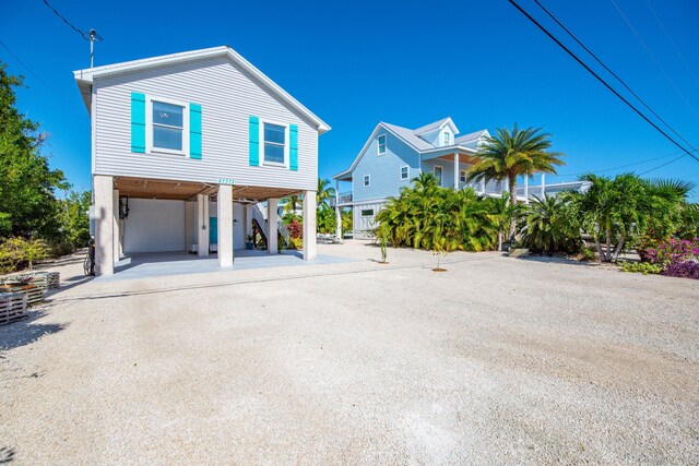 view of front of house featuring a carport