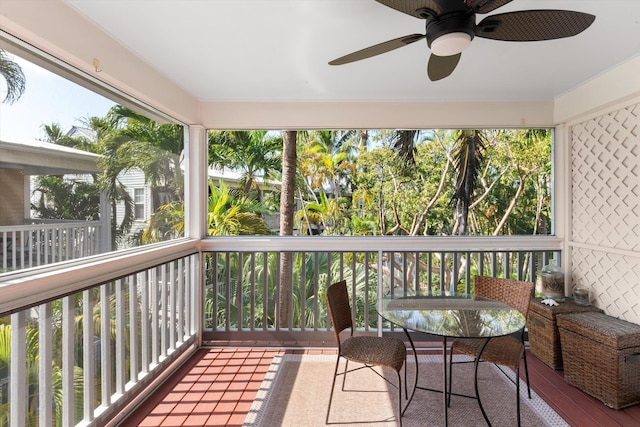 view of sunroom