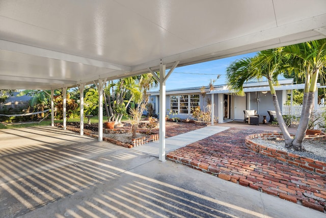 view of patio / terrace with volleyball court