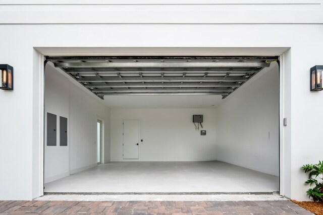 garage featuring electric panel