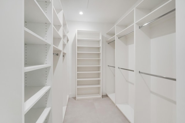 view of walk in closet