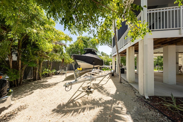 view of yard with a patio area