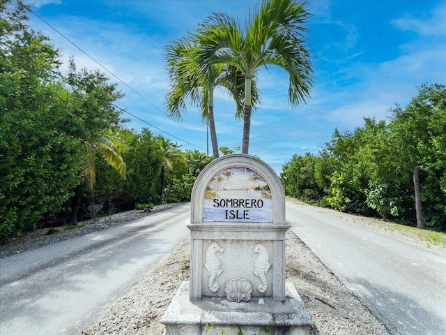 view of community sign