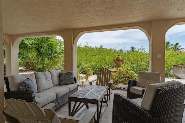 view of patio with outdoor lounge area