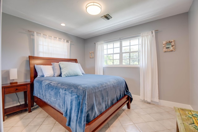 view of tiled bedroom