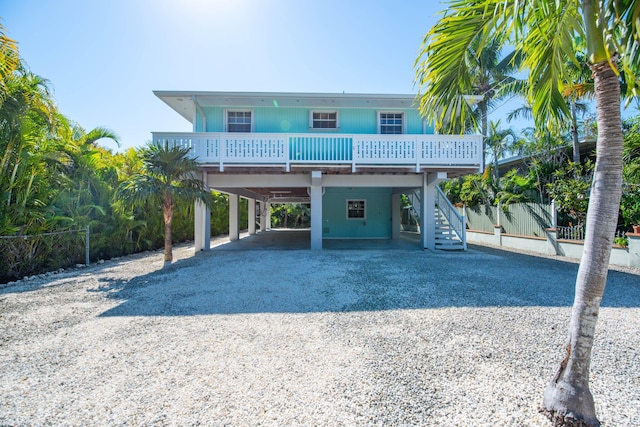 beach home with a carport